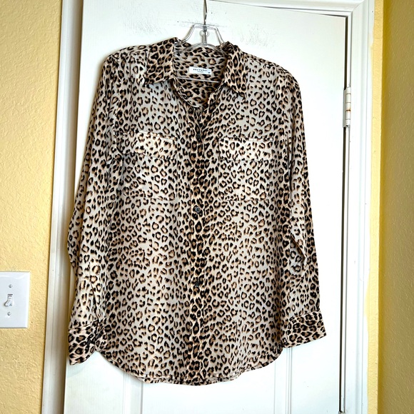 Equipment Animal Print Didina Long Sleeve Shirt Size S - Picture 7 of 14
